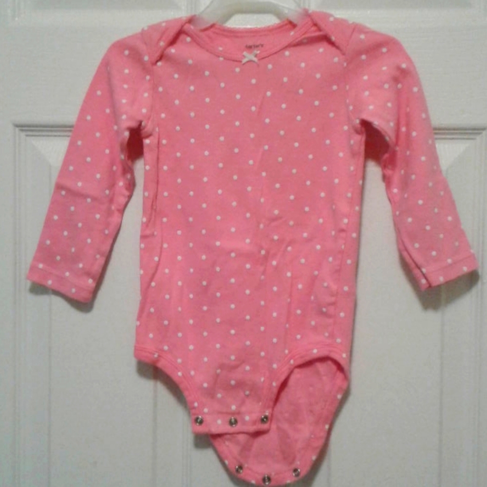 Girls pink cotton onesie
